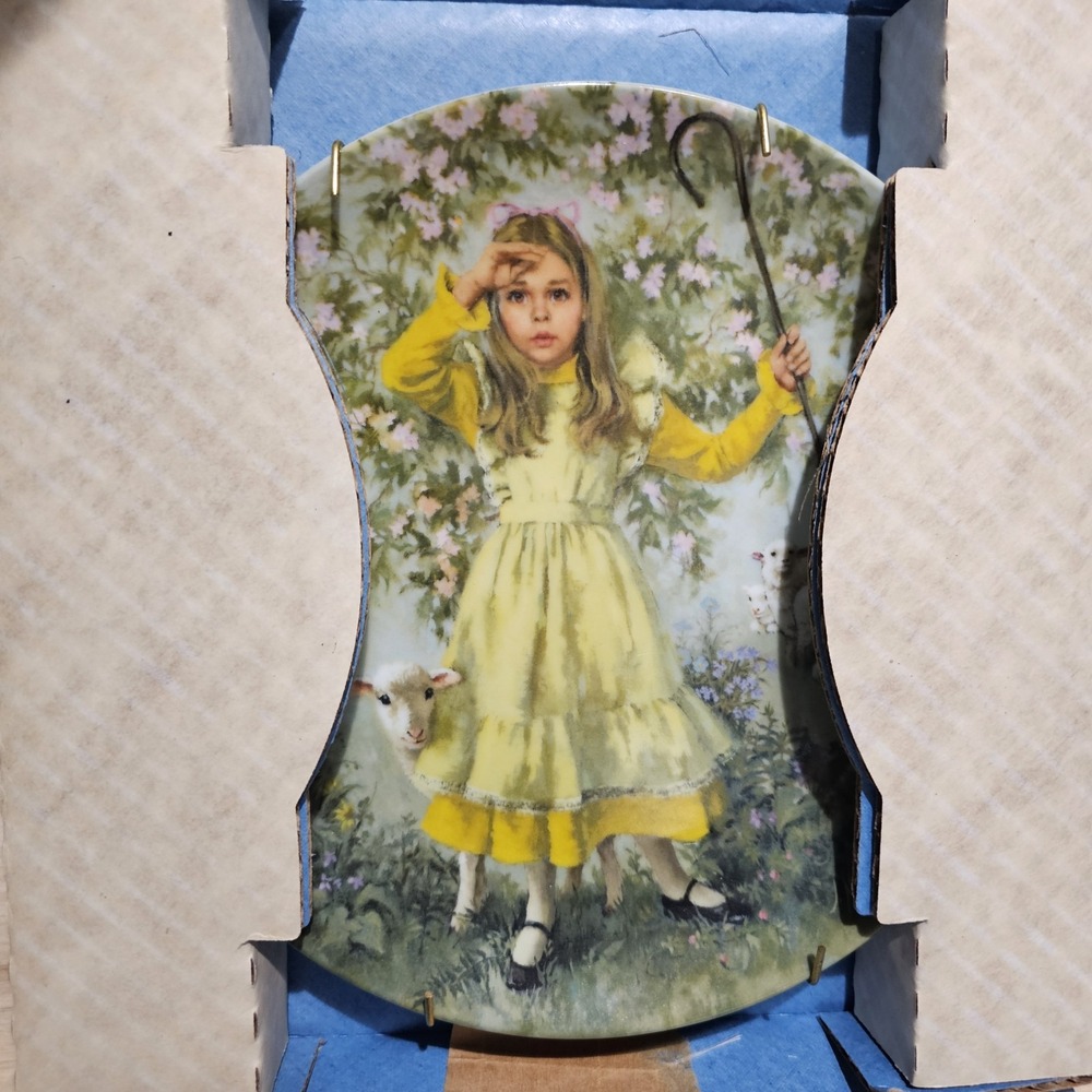 Limited Vintage "Little Bo Peep" Plate 1983 Reco 8.5", John McClelland In Box